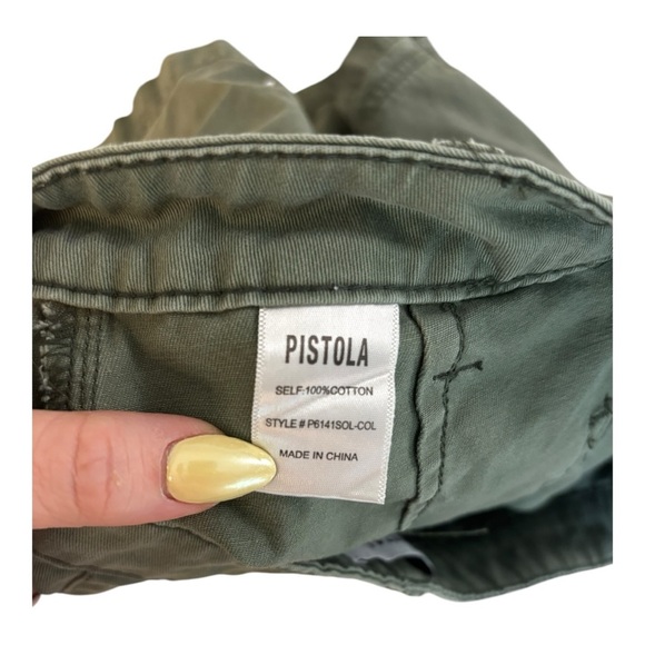 Pistola Women's Green Button-Up cotton Shorts size‎ 26 - Picture 7 of 7
